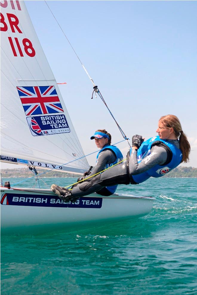Hannah Mills and Saskia Clark sailing - Rio Olympics © Rick Tomlinson / British Sailing Team